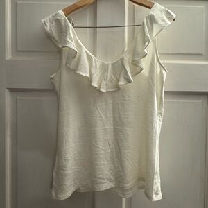 Lilly Pulitzer Cream Ruffle Top